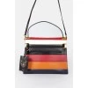 MY Rockstud bag of lamb leather in a multi -colored strip