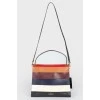 MY Rockstud bag of lamb leather in a multi -colored strip