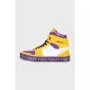 Men's high-top sneakers with decorated soles
