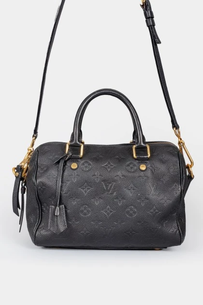 Черная кожаная сумка Speedy