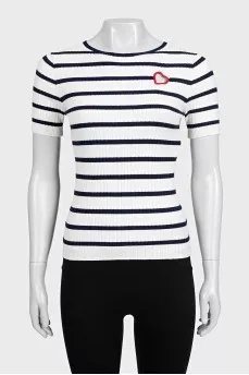 Slim-fitting striped t-shirt