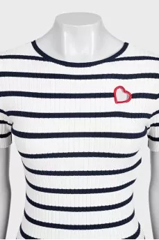 Slim-fitting striped t-shirt