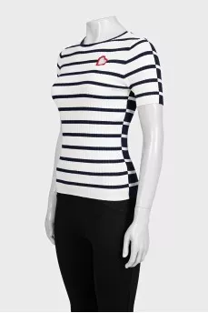 Slim-fitting striped t-shirt