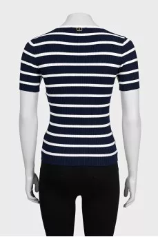 Slim-fitting striped t-shirt
