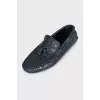 Men's embossed leather loafers