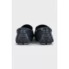 Men's embossed leather loafers