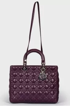 Сумка Lady Dior пурпурного цвета