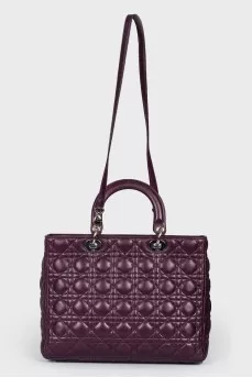 Сумка Lady Dior пурпурного цвета