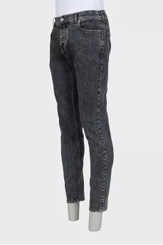 Чоловічі skinny джинси сірого кольору