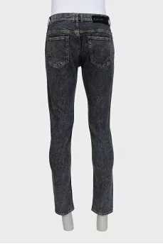 Чоловічі skinny джинси сірого кольору