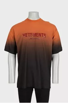 Men's orange oversized t-shirt
