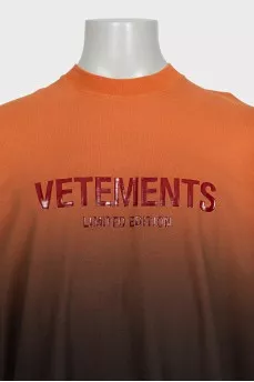 Men's orange oversized t-shirt