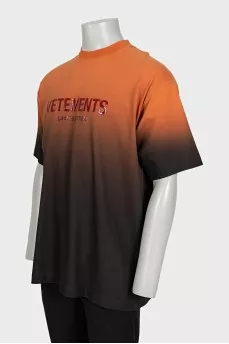 Men's orange oversized t-shirt