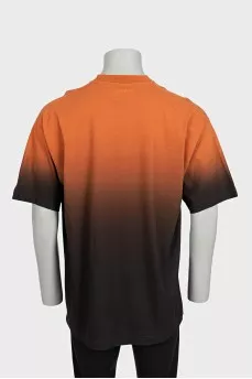 Men's orange oversized t-shirt