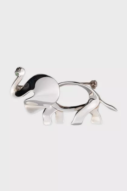 Silver figurative brooch