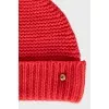 Set of wool scarf and hat