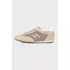 Male brown sneakers from suede
