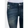 Джинсы skinny fit с эффектом потертости