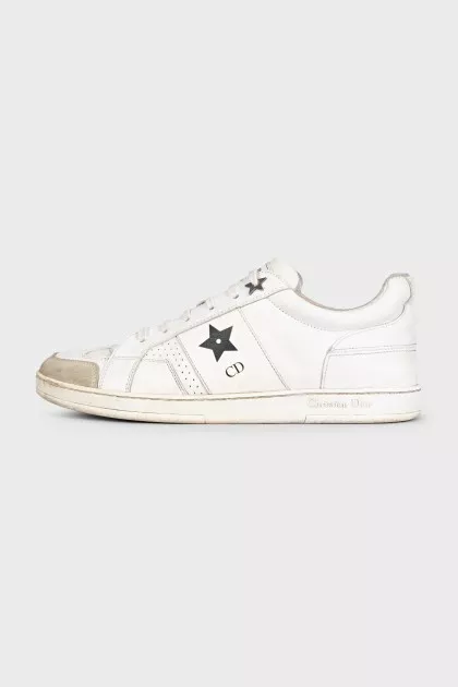 White sneakers with logo