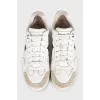 White sneakers with logo