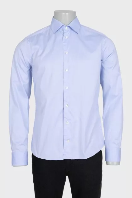Чоловіча сорочка slim fit блакитного кольору