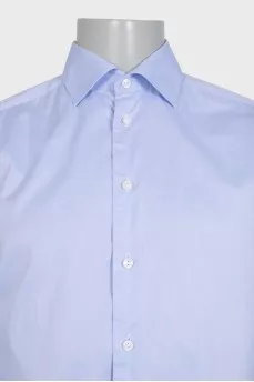 Мужская рубашка slim fit голубого цвета