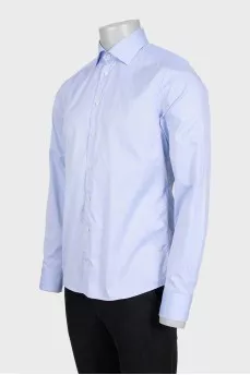 Мужская рубашка slim fit голубого цвета