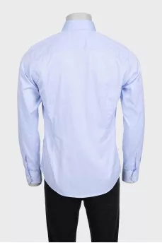 Мужская рубашка slim fit голубого цвета