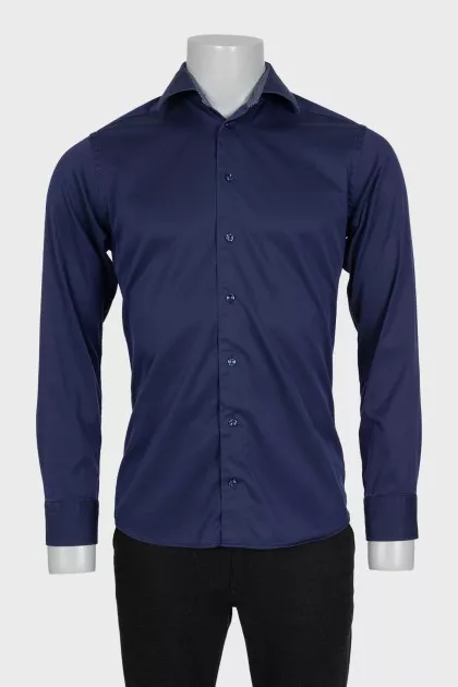 Чоловіча синя сорочка slim fit
