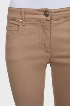 Джинси skinny fit коричневого кольору