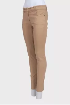 Джинси skinny fit коричневого кольору