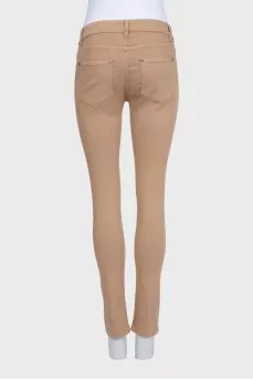 Джинси skinny fit коричневого кольору