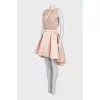 Beige dress with a decorated top
