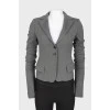 Gray viscose jacket with buttons