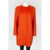 Orange wool coat with tag