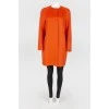Orange wool coat with tag