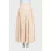 Yellow high-waisted culottes