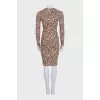 Brown animal print bodycon dress
