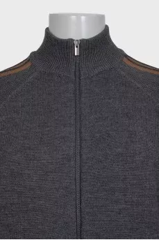 Men's gray wool sports jacket