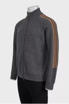 Men's gray wool sports jacket