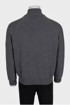 Men's gray wool sports jacket