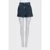 Denim shorts with logo