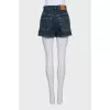 Denim shorts with logo
