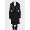 Black cardigan with a voluminous collar