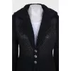 Black cardigan with a voluminous collar