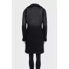 Black cardigan with a voluminous collar