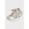 Gray sneakers with textile inserts 3XL