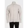 Men's beige shirt with a pocket