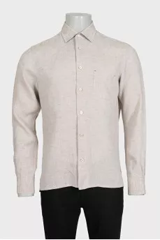 Men's beige shirt with a pocket