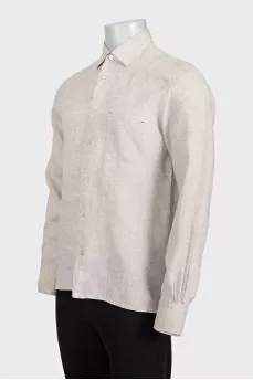 Men's beige shirt with a pocket